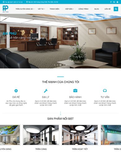 Website thiết kế và sản phẩm nội thất