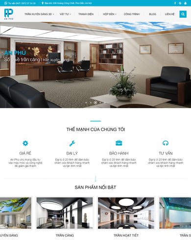 Website thiết kế và sản phẩm nội thất