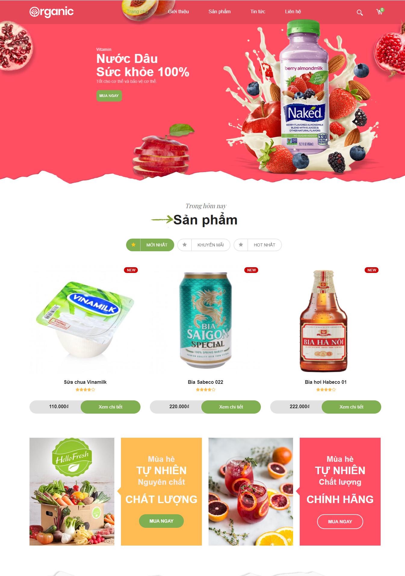 Mẫu website bán hàng
