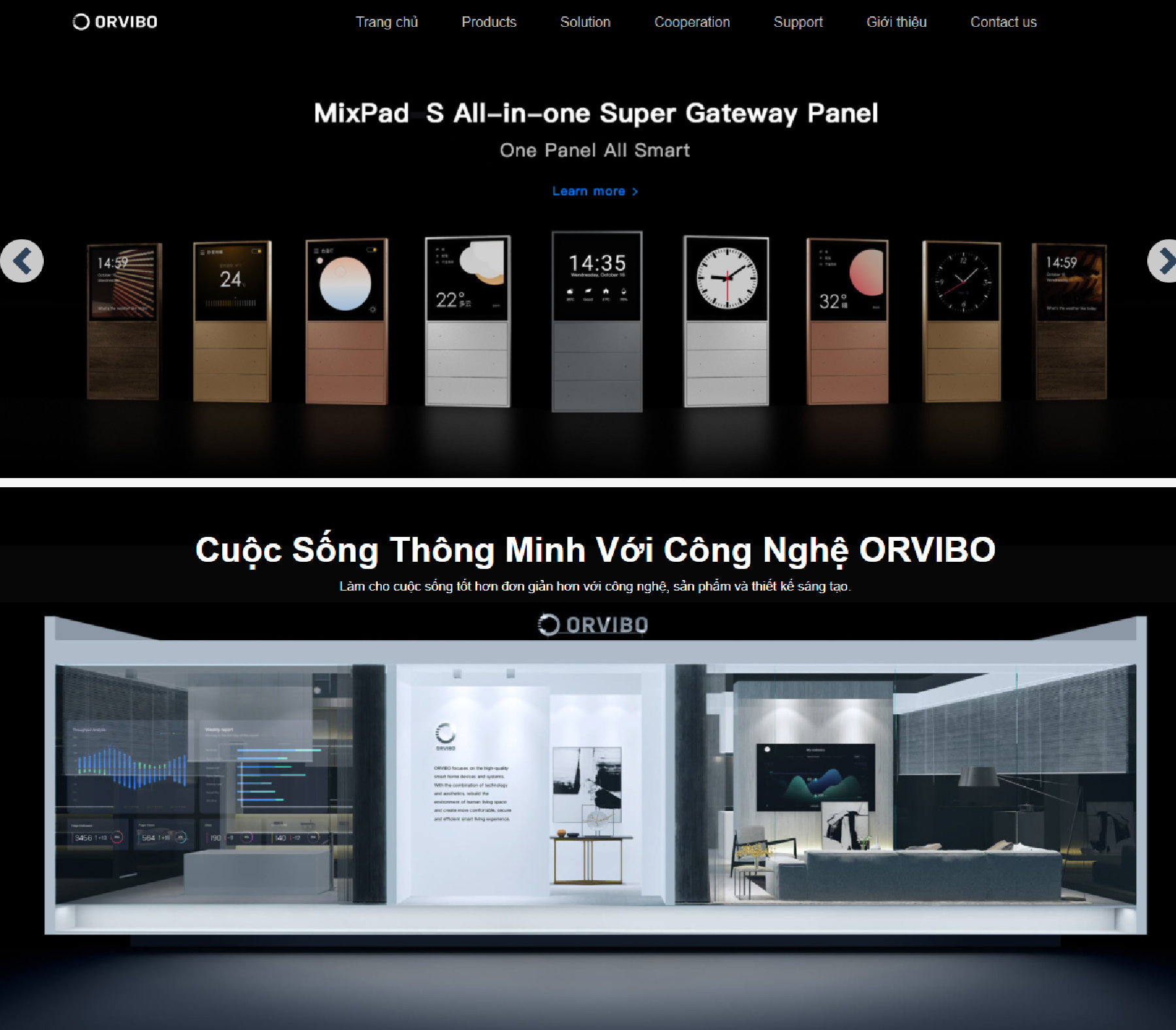 Website về sản phẩm nhà thông minh