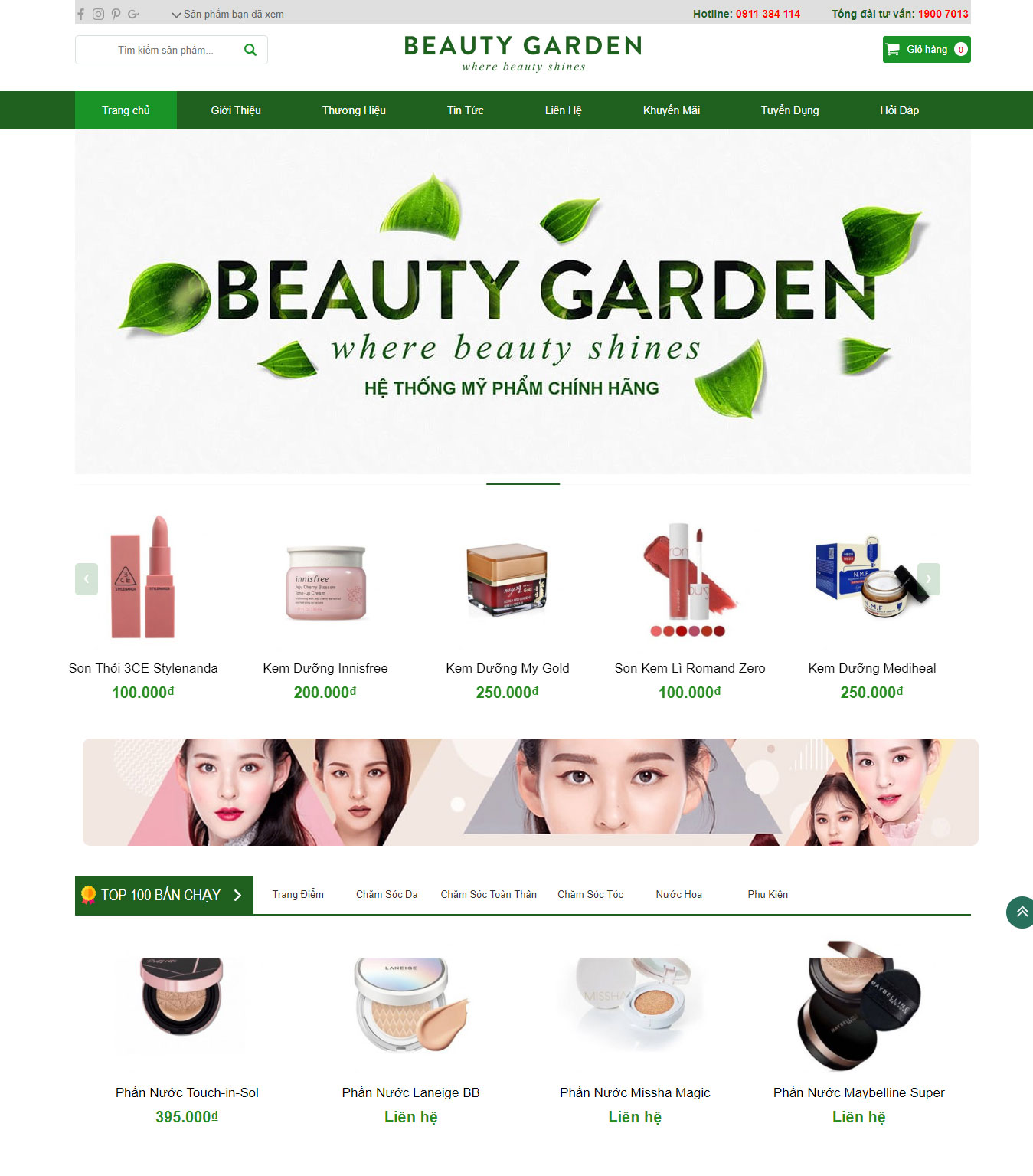 Website bán mỹ phẩm