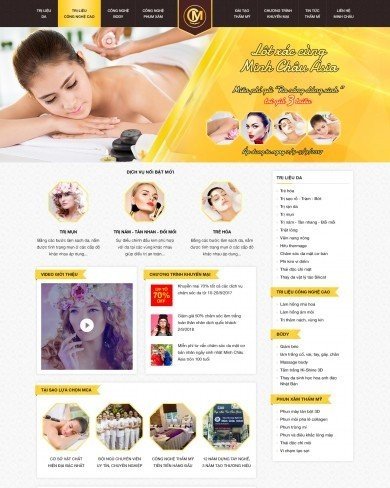 Mẫu thiết kế web thẩm mỹ spa