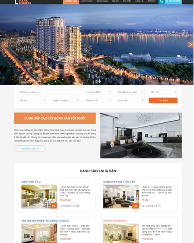 Mẫu thiết kế website bất động sản