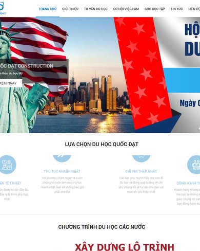 Website giới thiệu công ty du học